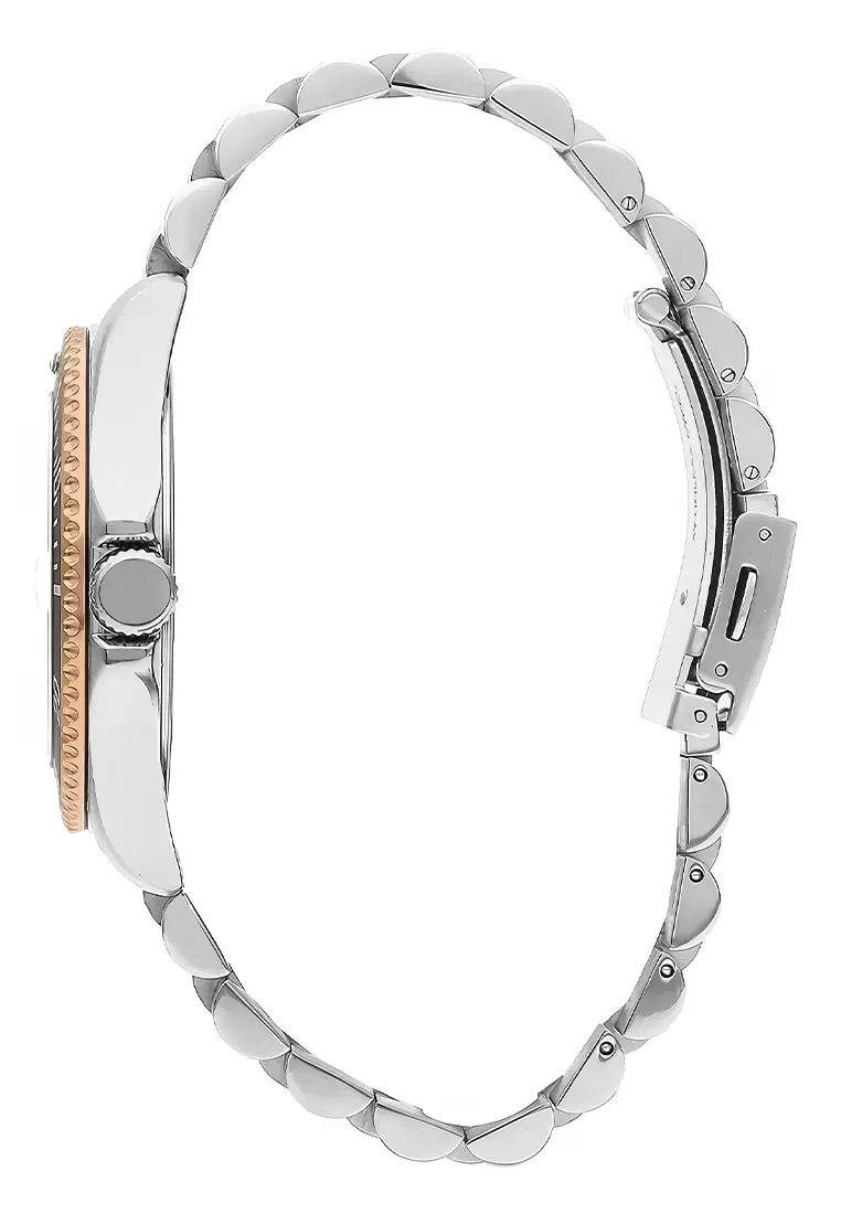 Lee Cooper London Jam Tangan Analog Wanita - Silver Rosegold Stainless Steel - LC07593.560