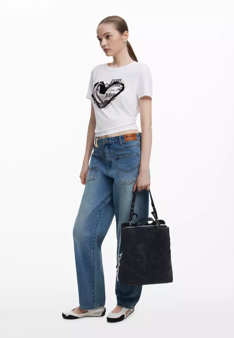 Small 3D effect floral backpack