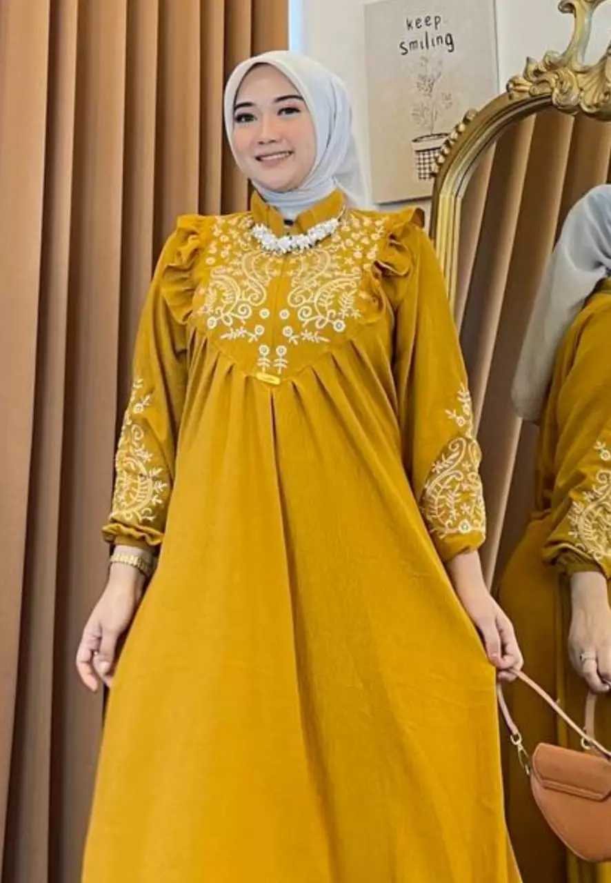 Dress Melya Mustrad | Long Dress | Gamis Modern Premium NAN