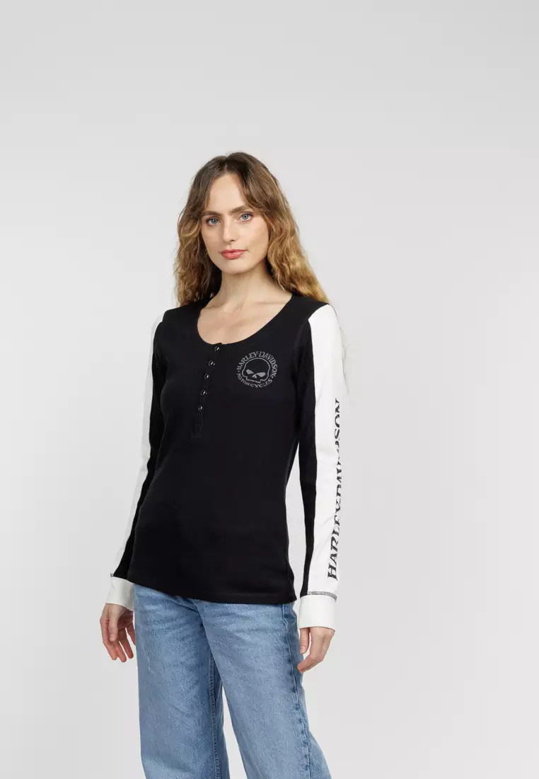 HD Willie G™ Skull Snap Front Henley