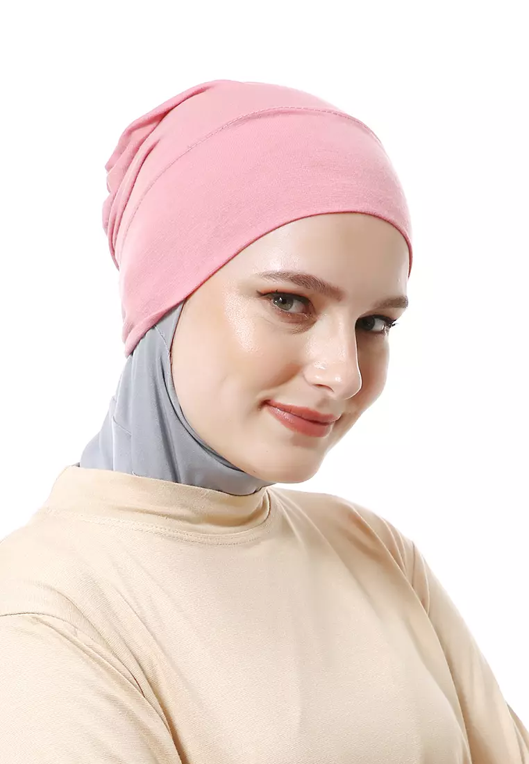 Inner Hijab Muslimah Wanita Motif Polos Relaxed Fit - Sweetheart