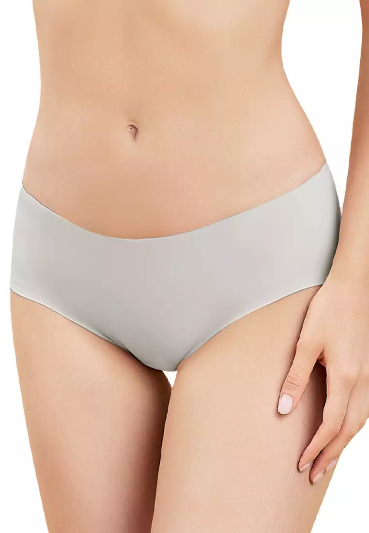 Antibacterial 2 pcs Maternity Seamless Panties  (1 Light Grey + 1 Coral Pink In a Pack)