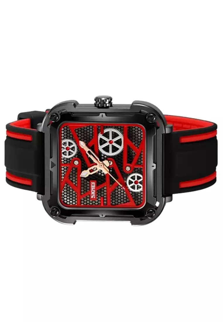 Jam Tangan Analog Pria Sporty 9363 ORIGINAL - Red