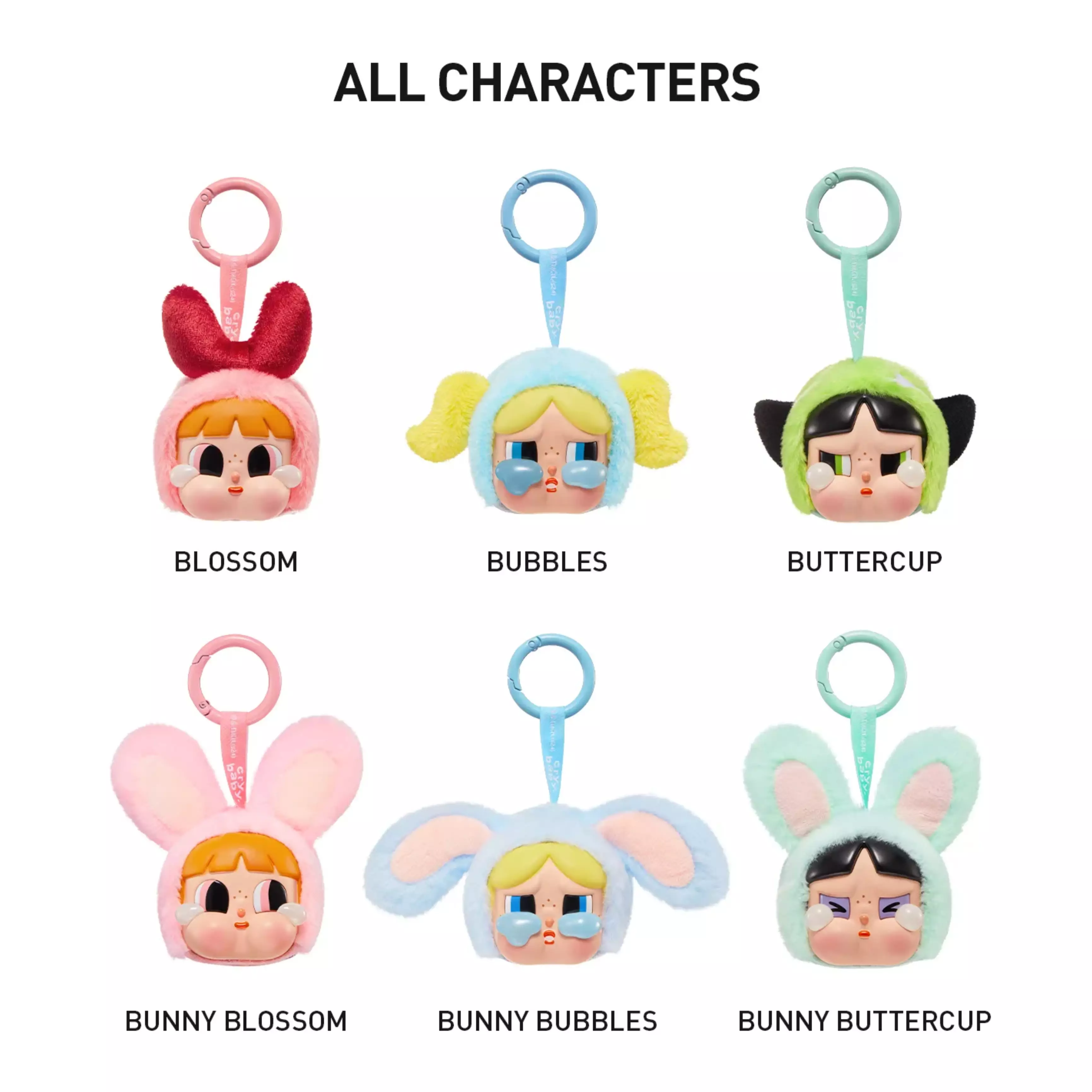 Pop Mart CRYBABY x Powerpuff Girls Series - Vinyl Face Plush Selected - Bunny Bubbles