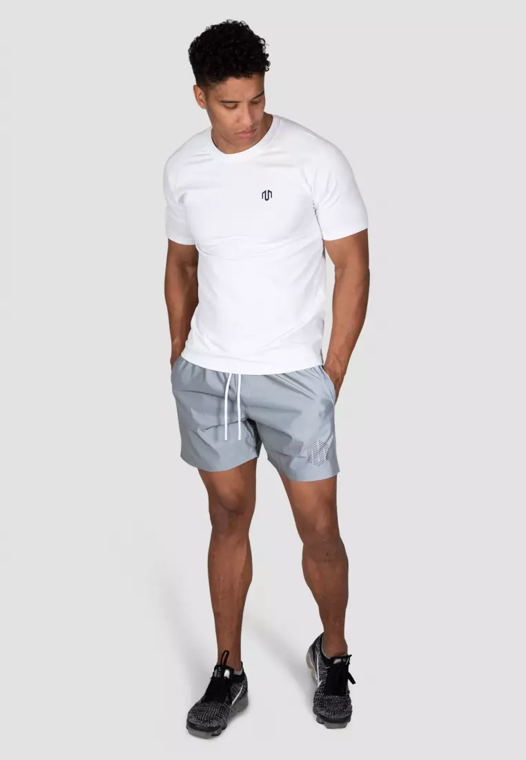 Grey reflective shorts store