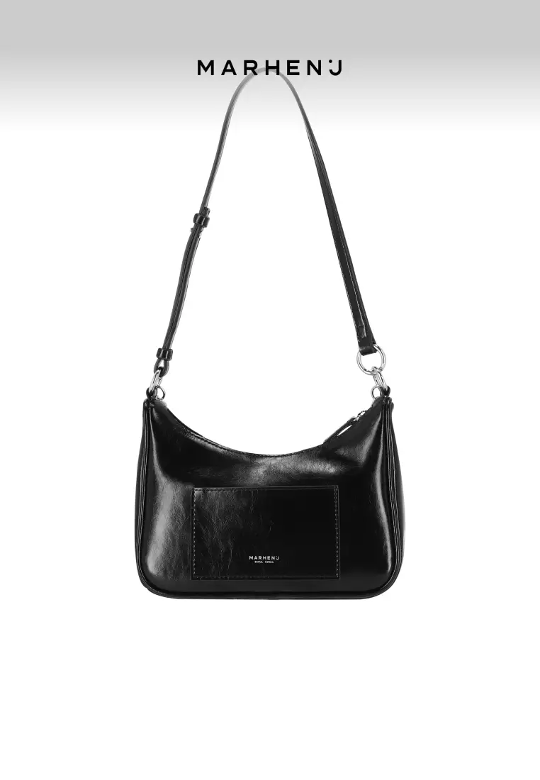 SAGE Vegan Leather Crossbody Bag Black
