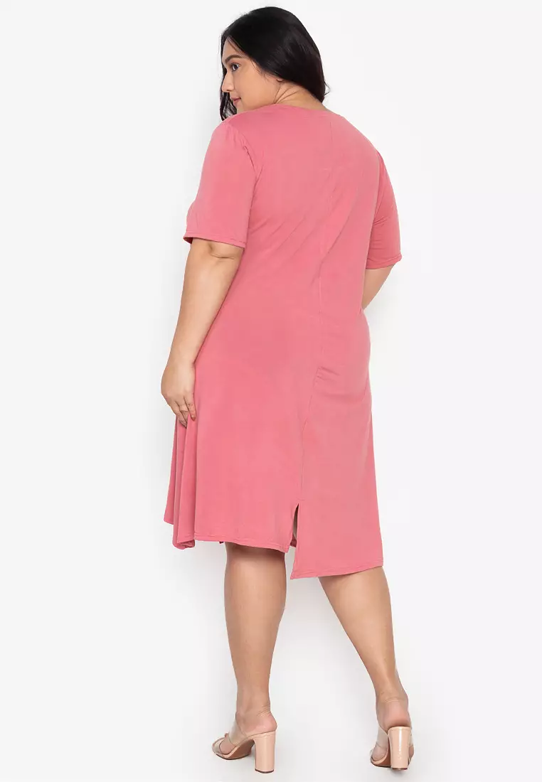 Plus size deals midi shift dress
