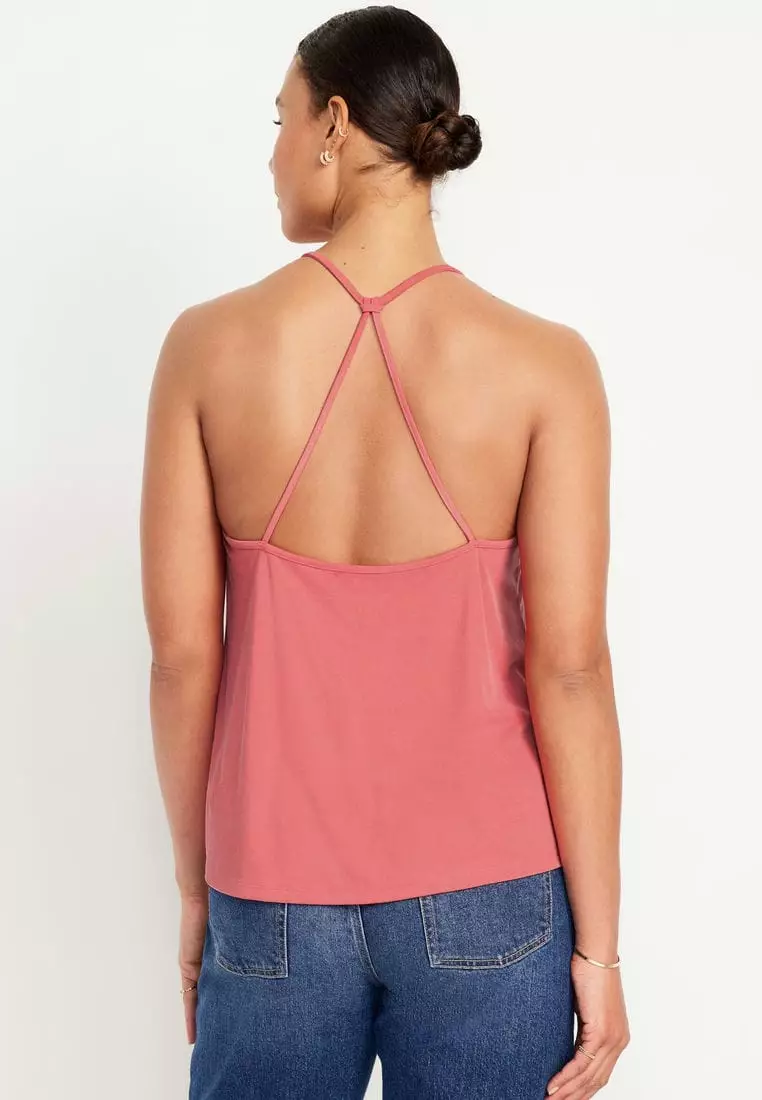 Rib-Knit Strappy Tank Top