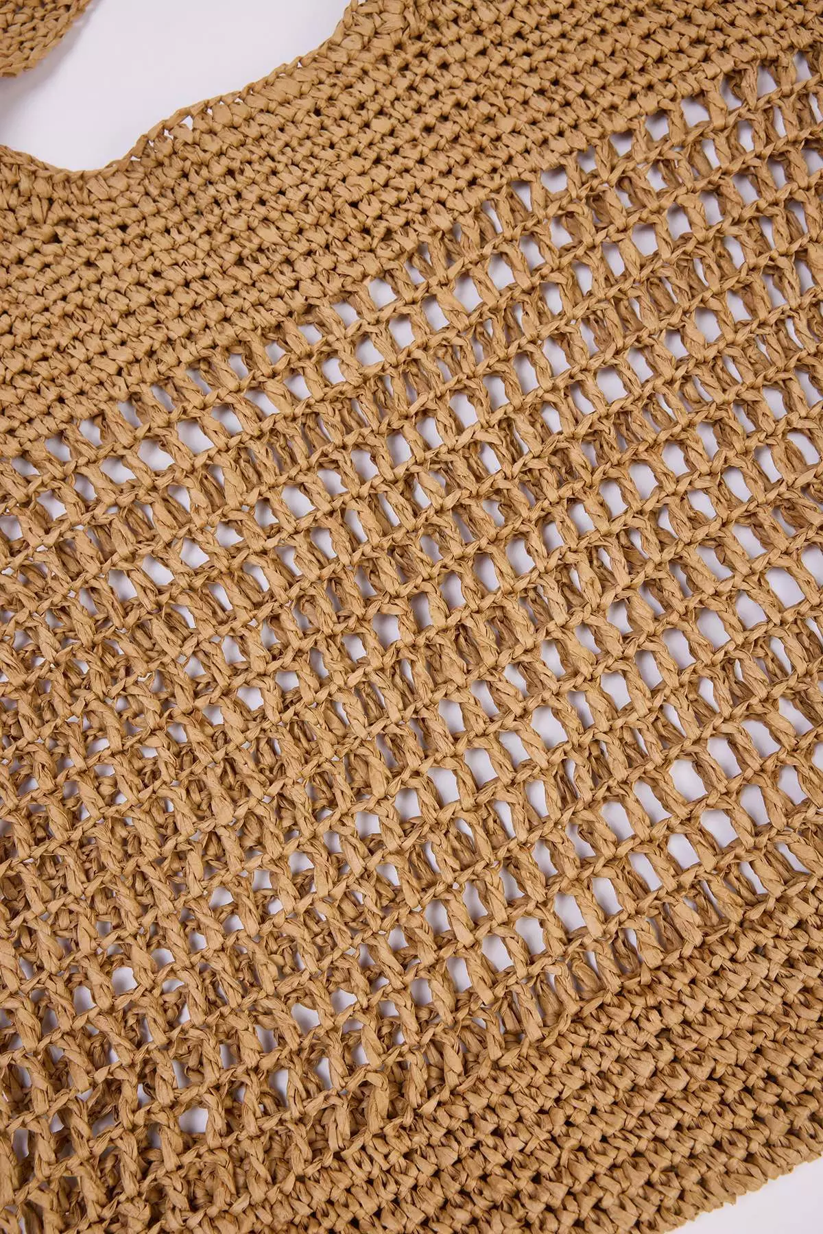 Camel Straw Natural Raffia Hand Knitted Women's Shoulder Bag Takss25Oc00088