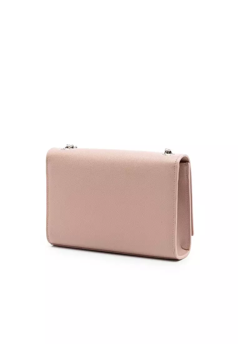 Pre-Loved Saint Laurent Small Grain De Poudre Monogram Kate Tassel Crossbody