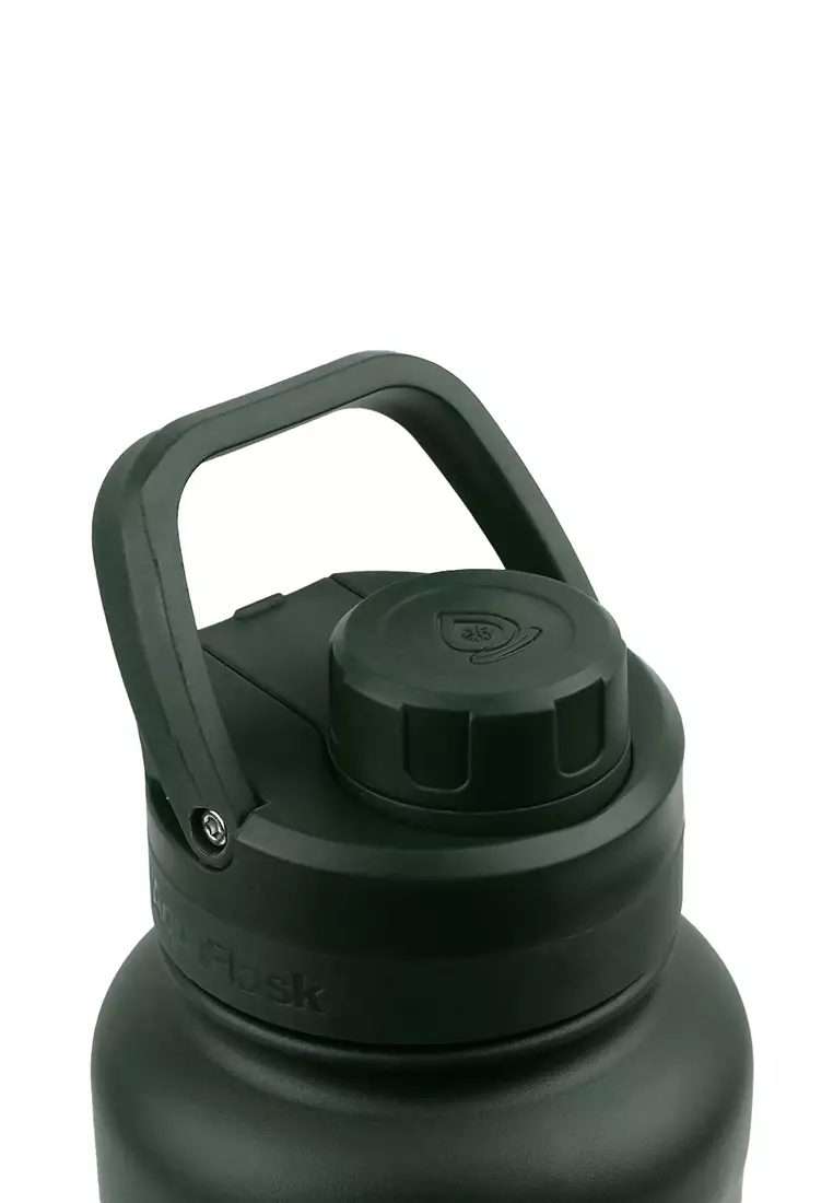 40oz Moss Green New Sports Lid Bottle Wide Mouth Vacuum Insulated Stainless Steel Drinking Water Bottle