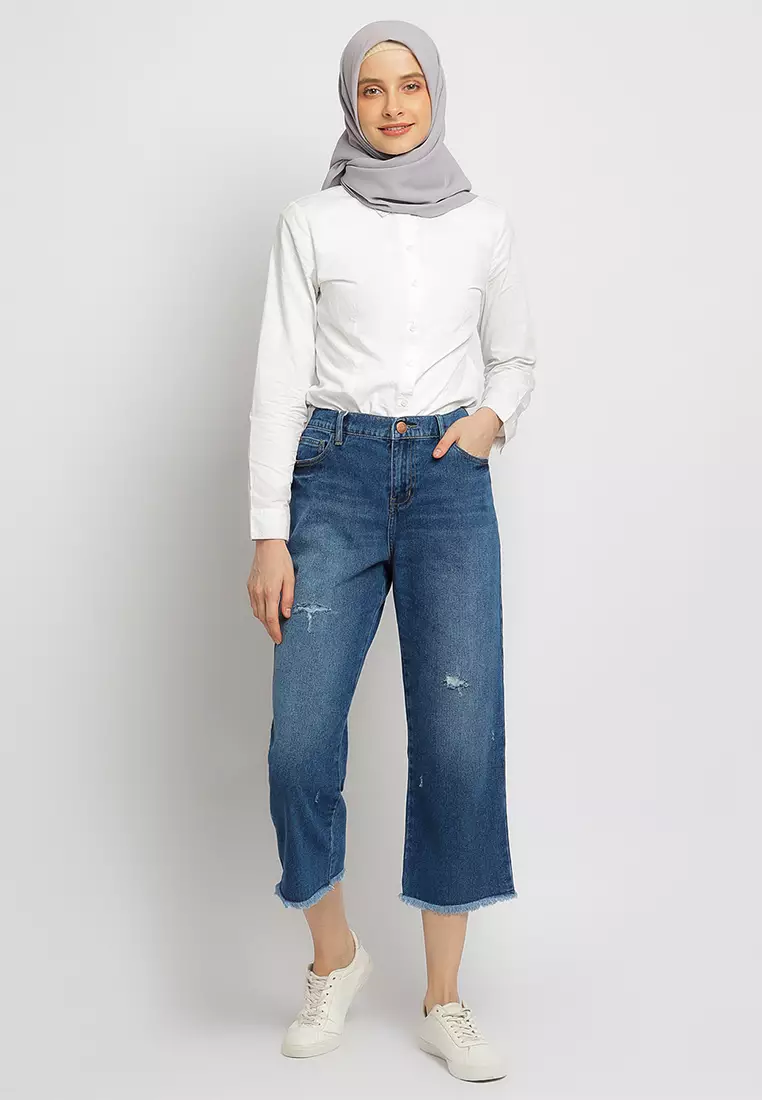 Flamoush Yosiko Blue Culottes Jeans