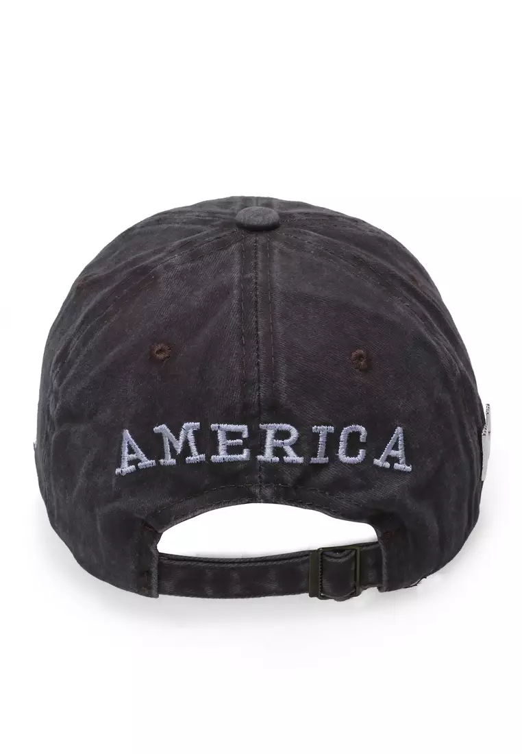 Drsh Topi Baseball Unisex Casual Sport USA Adjustable Material Cotton ORIGINAL - Coffee