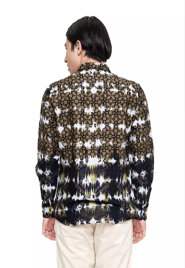 MANZONE Kemeja Batik Tie Dye lengan Panjang Yama