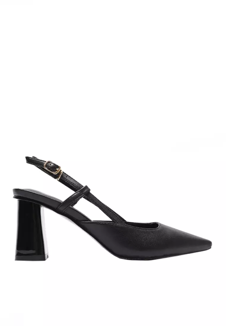 Discount on Twenty Eight Shoes  shoes - SKU: VANSA Mini Square Toe Buckle Mid-Heel Shoes VSW-H2231