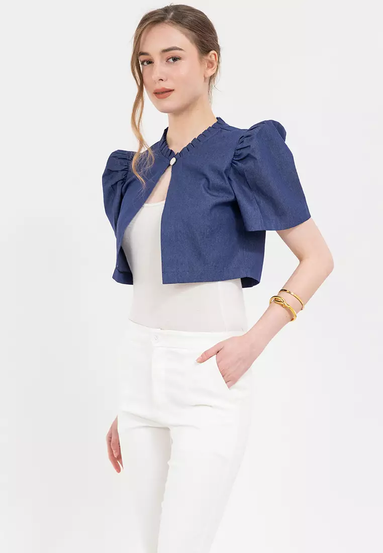 AMANI Denim Filipiniana Bolero