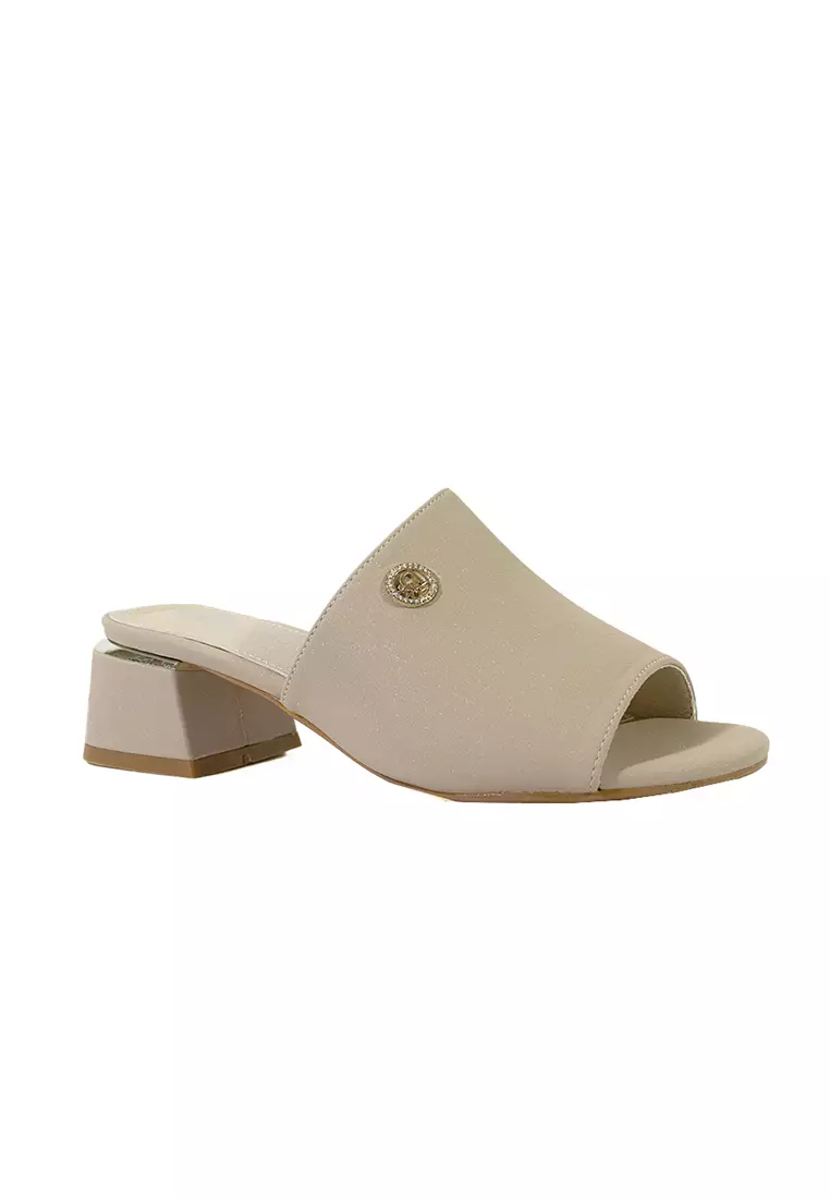 Women's Heeled Sandals LX 27425 Beige C56 C61 C67