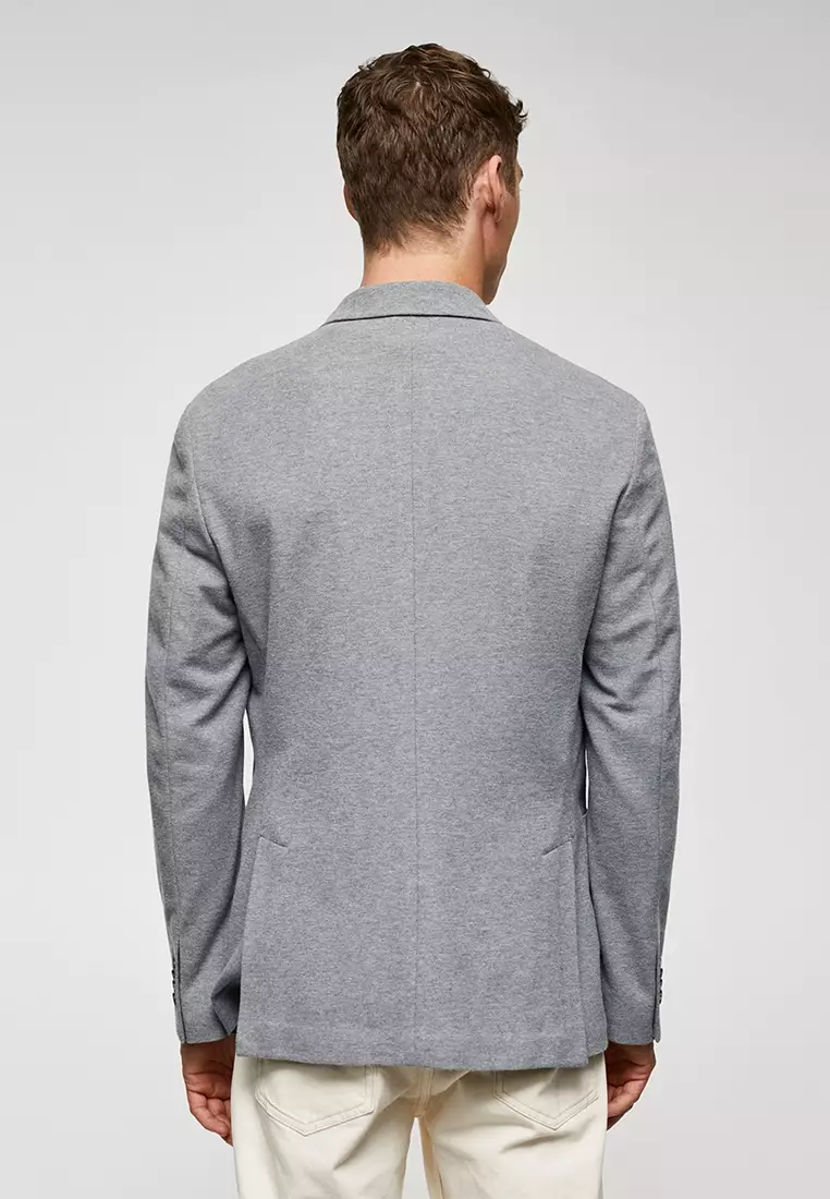 Buy MANGO Man Structured Slim Fit Cotton Blazer 2024 Online