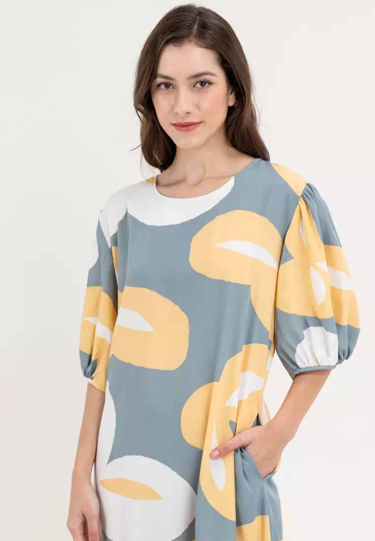 Azalea Abstract Print Dress