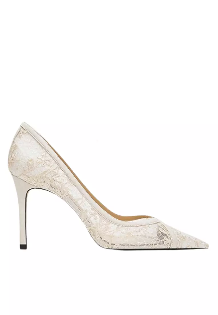 Discount on Twenty Eight Shoes  shoes - SKU: 8CM Simple Pointed Lace Wedding Heels PX708-40-1
