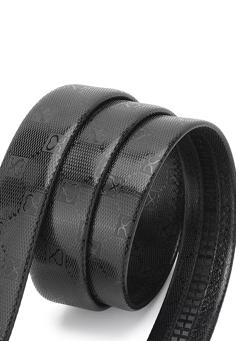 35mm Automatic Buckle Belt (Ikat Pinggang Otomatis / Sabuk Gesper Pria) - Hitam