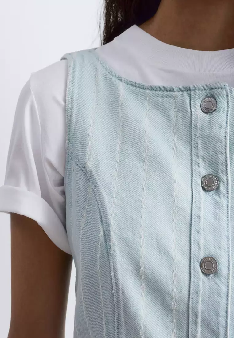 A-Line Denim Mini Dress