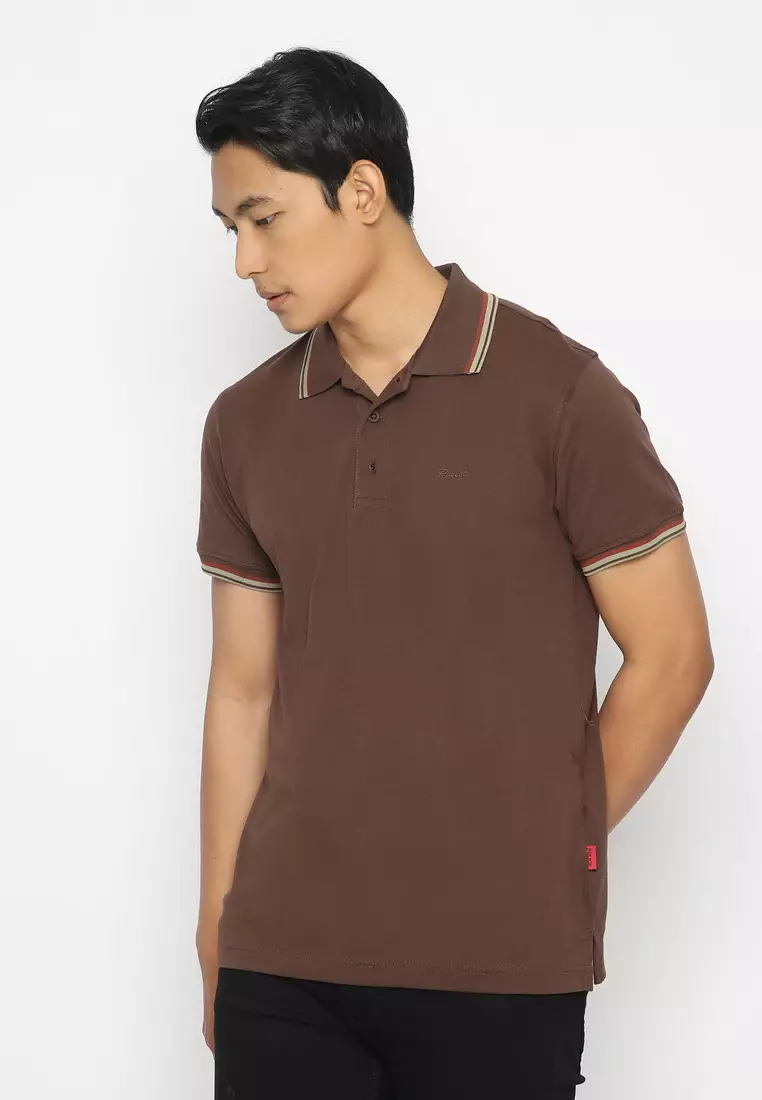 POLICE Polo Shirt Krah Stripes Pria 207200221