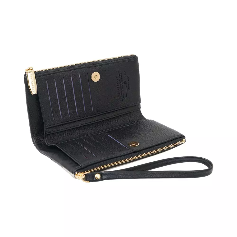 [THYS] CHRISBELLA THYS DOMPET DENGAN STRAP COLORBLOCK - HITAM