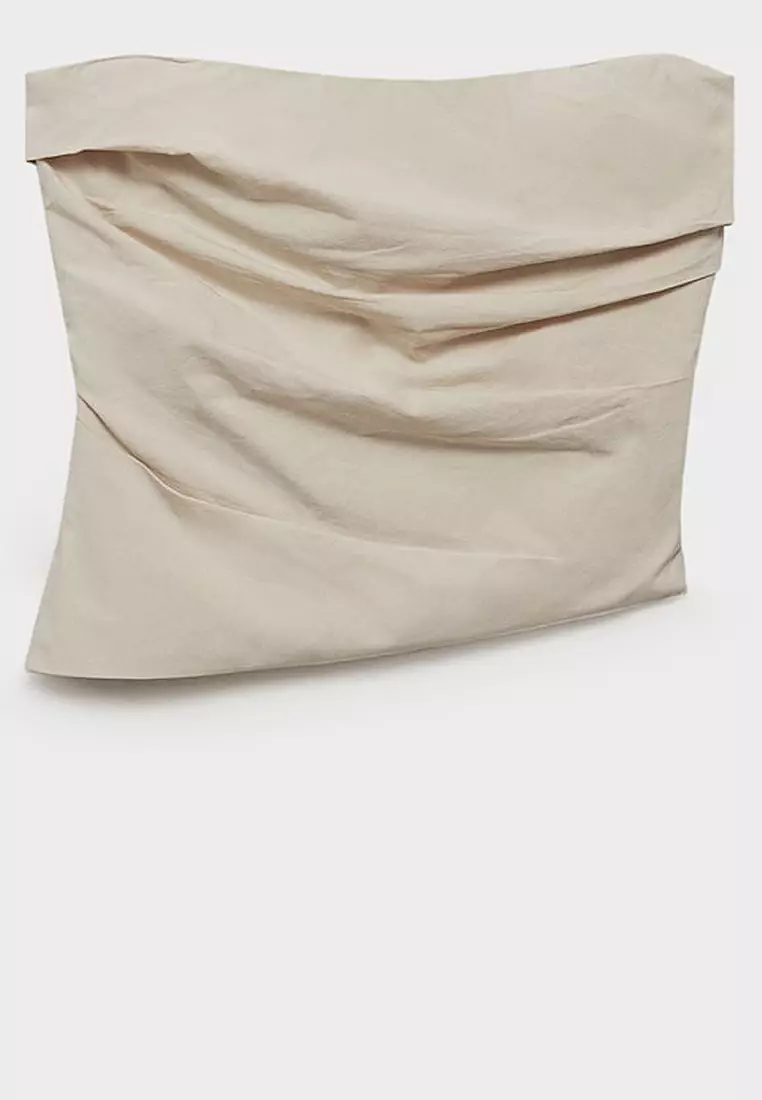 Asymmetrical Strapless Top