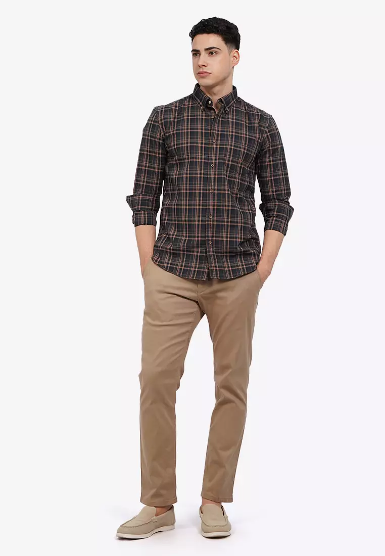Regular Fit Long Sleeve Checks Shirt