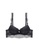ZITIQUE black Women's European Style Sexy 3/4 Cup Lace-trimmed Thick Pad Nylon Lingerie Set (Bra And Underwear) - Black BC806USAFBB8F9GS_2