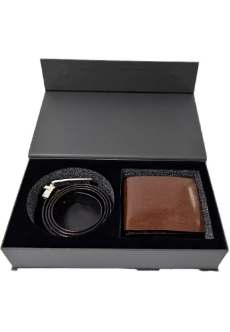 Belt gift set men -Wallet Gift Set - Wallet Gift Box - Belt and Wallet Set - Oxhide Wallet Fabric Gift Box