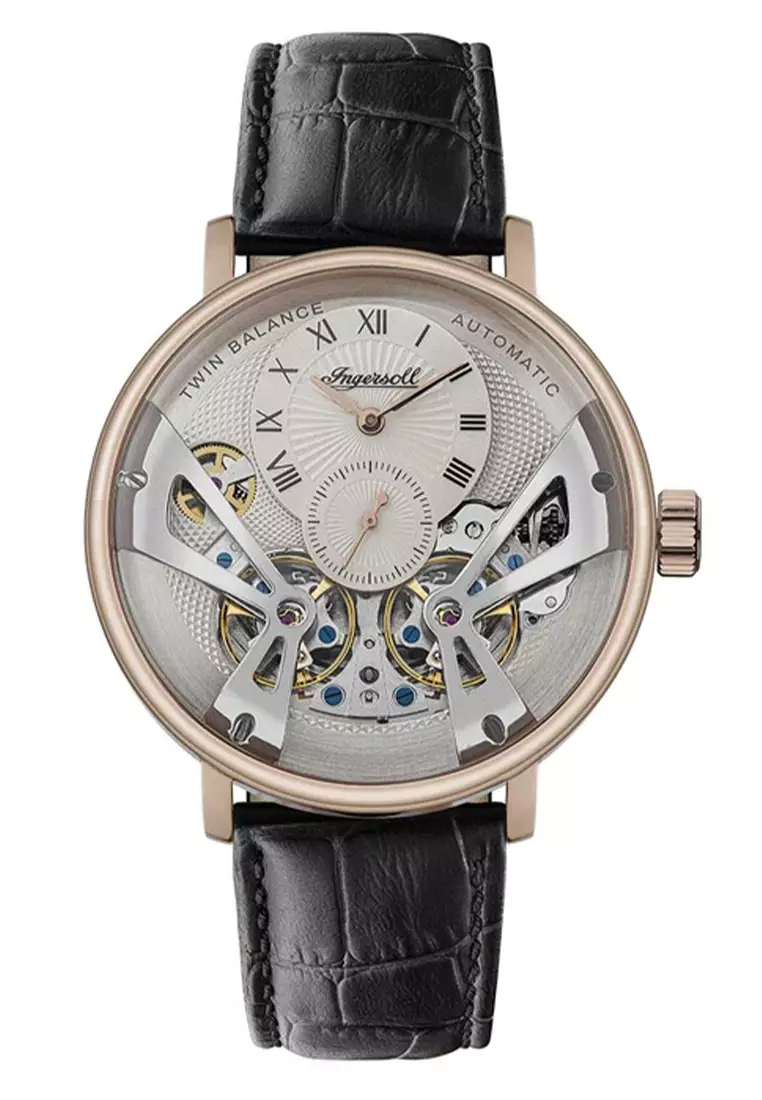 Ingersoll The Tennessee Black Leather Analog Automatic Watch For Men INI13101