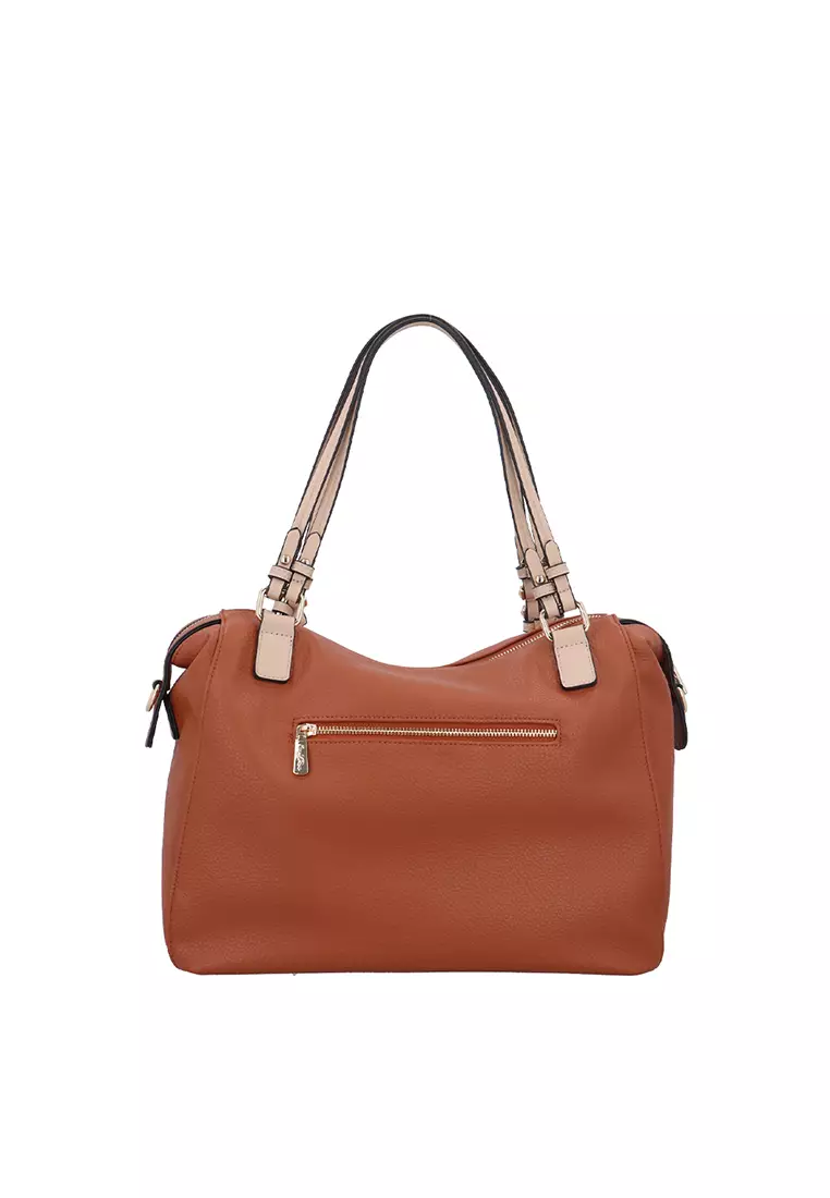 Urban Aura Top Handle Bag - Brown