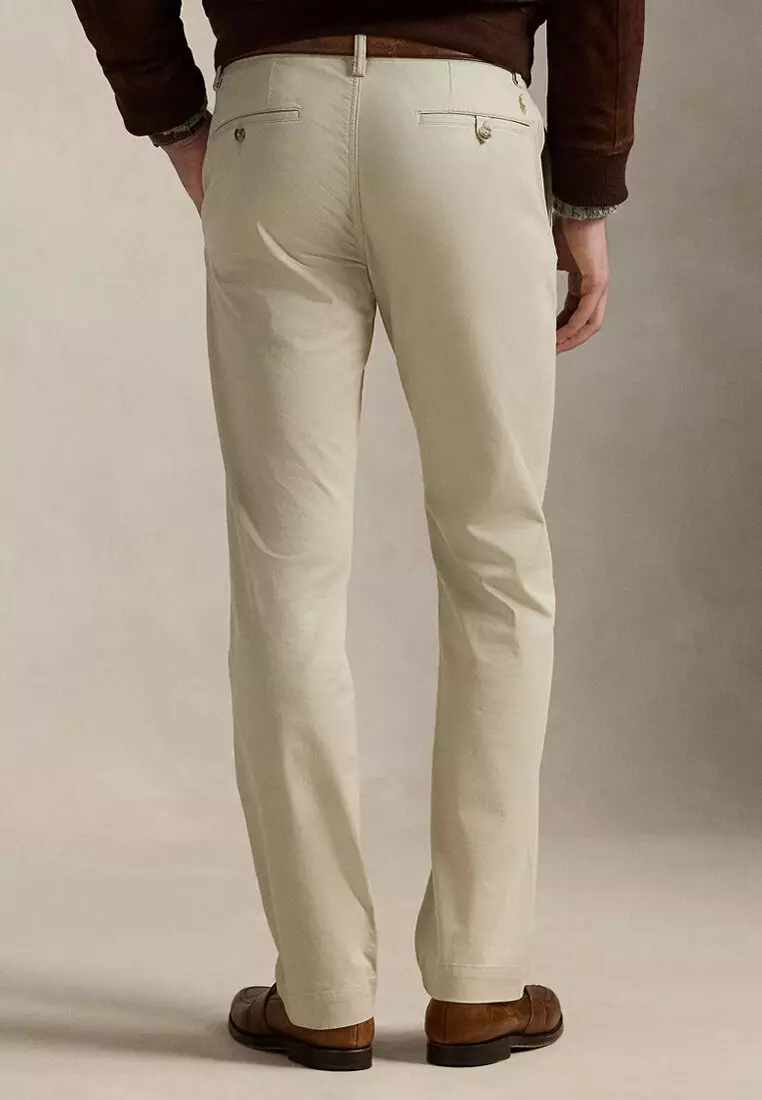 Stretch Straight Fit Washed Chino Pant