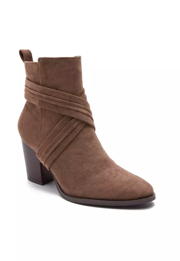 8CM Suede Fabric Ankle Boots WTY4051-27