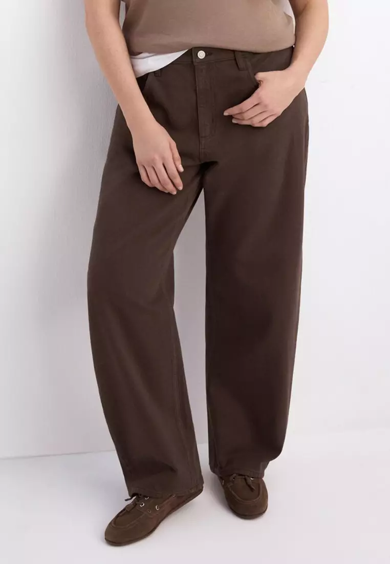 High-Waisted Barrel Jeans