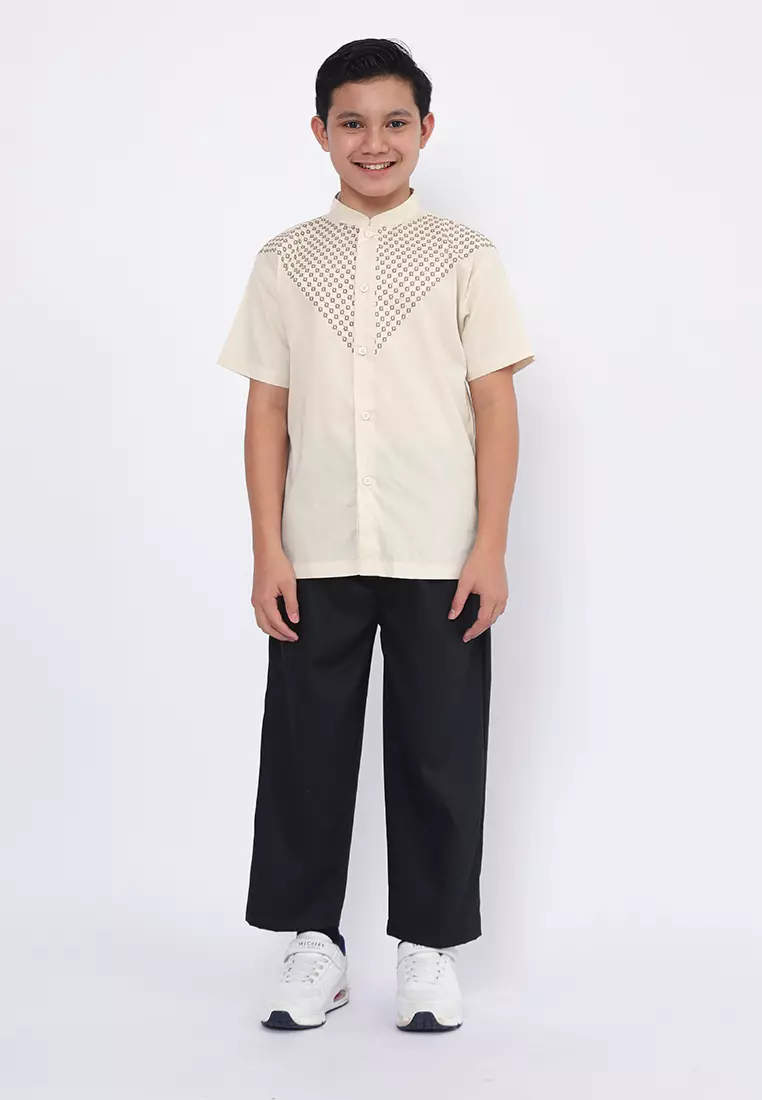 Baju Koko Set Anak Laki Diamond Cream - MODERN