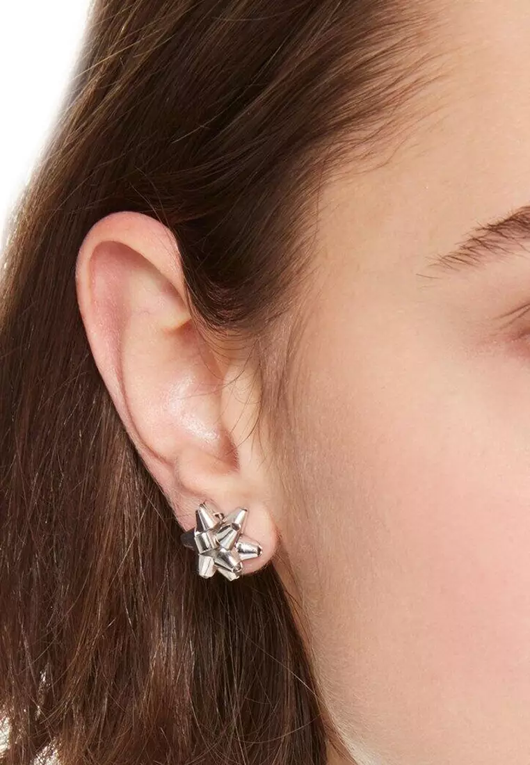 Buy Kate Spade Kate Spade Bourgeois Bow Studs Earrings in Silver