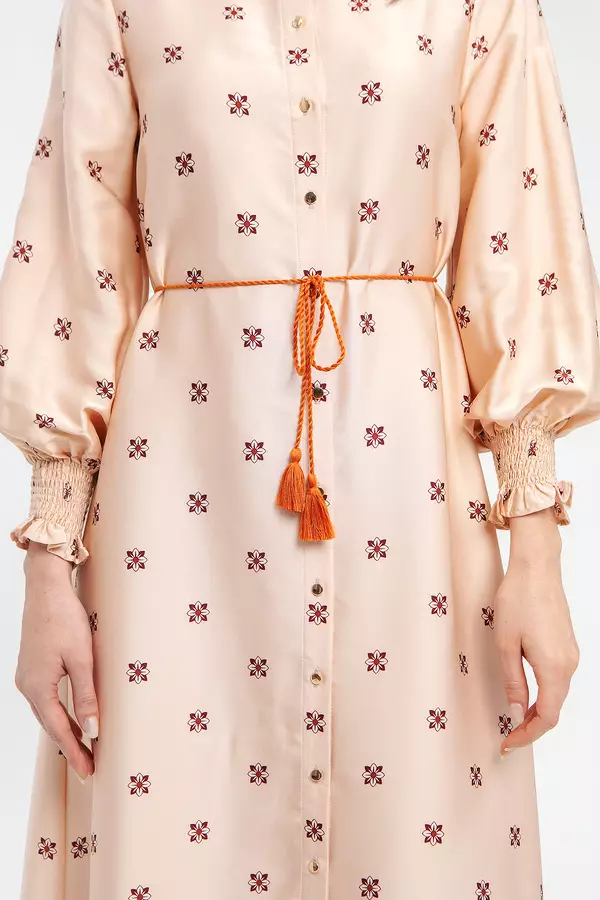 MINIMAL - Salma - Gamis Motif Etnik - Pink Light Colour Pink_Light