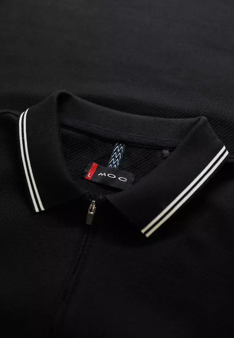 MOC - Kaos Polo Pria Lengan Pendek Derby - Black