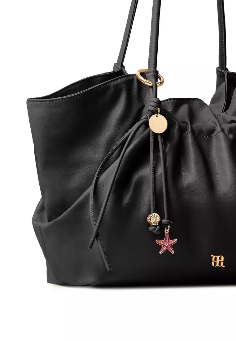 Starfish Shell Charm - Black