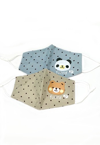 Jual La Floret 2 Pcs Masker Kain Anak 3 9 Tahun 3 Ply Breathable Cute Cotton Kids Mask Adjustable Earloop Original Zalora Indonesia