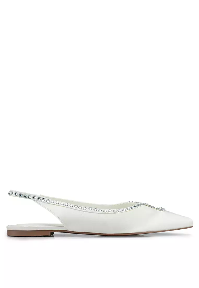 Discount on Asos Design  shoes - SKU: Lust Heart Diamante Ballet Flats