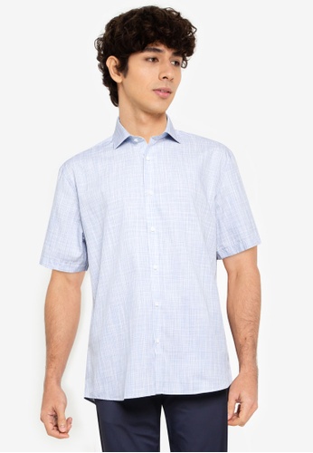 G2000 blue Smart Fit Cotton Dobby Shirt DDECEAA20D26FFGS_1