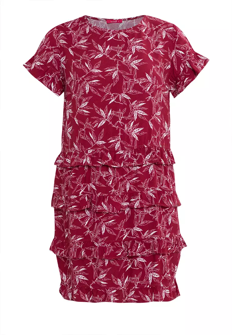 Ligaya Printed Ruffle Tiered Dress