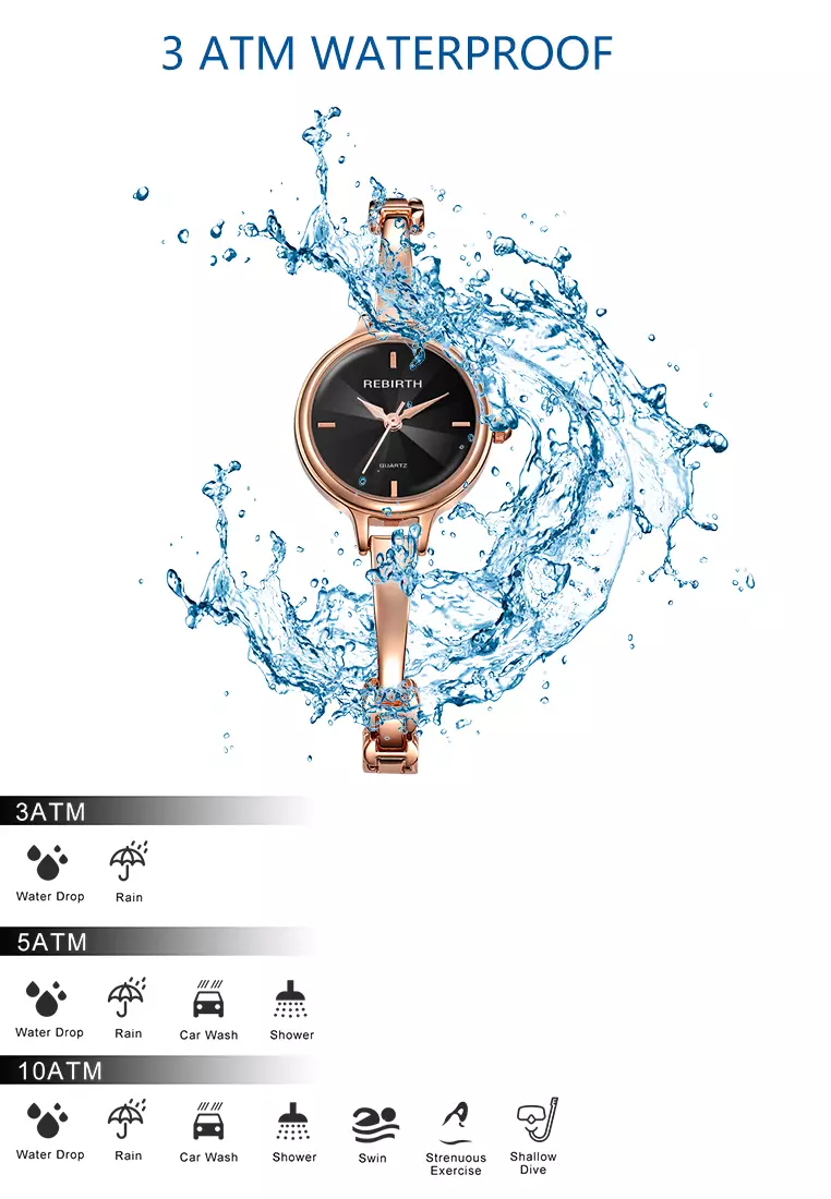 Jam Tangan Wanita Untuk Baja Penuh Gelang Display Kuarsa Tahan Air Jam Tangan Gelang Cewek