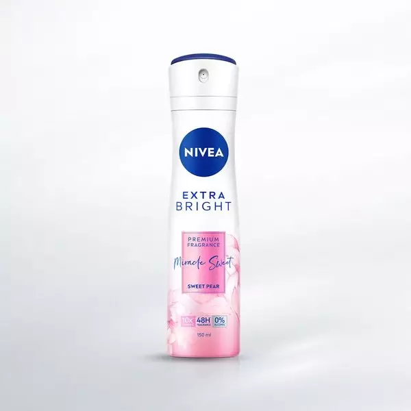NIVEA Deodorant Spray Extra Bright Premium Fragrance Miracle Sweet 150ml