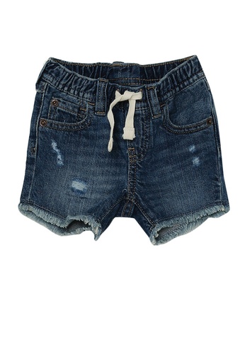 GAP blue Baby Distressed Pull-On Denim Shorts FCBECKAC8D1B24GS_1