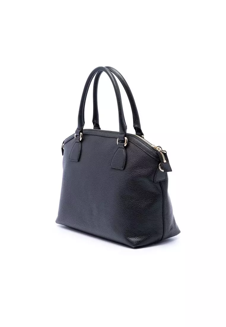 Pre-Loved Gucci Medium Calfskin Gg Charm Dome Satchel
